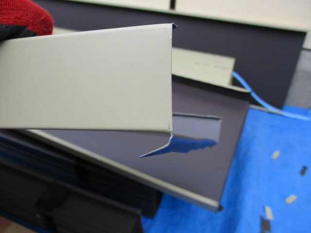 軒先側の加工が終了しました