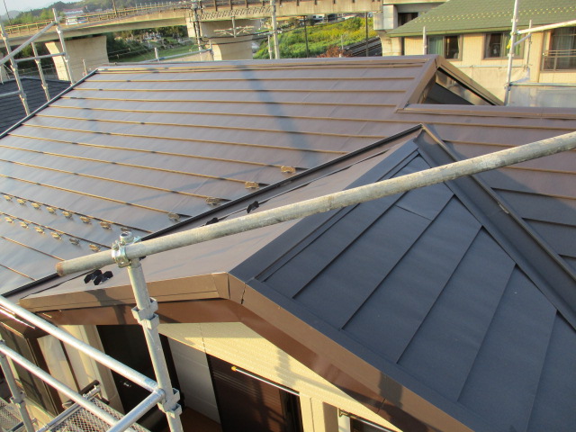 ２階大屋根の完工です
