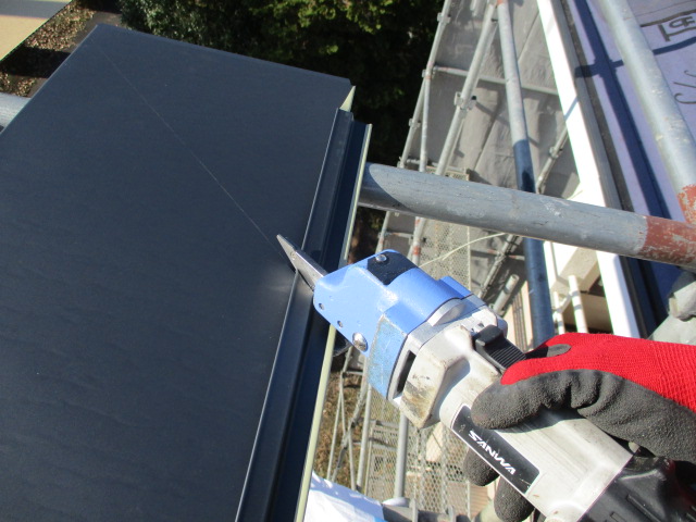 電動はさみで切りました