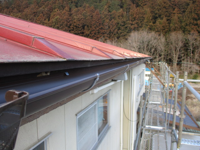 ２階屋根の施工後の状態です