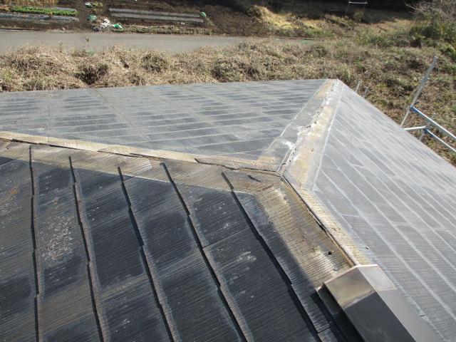 棟板金を撤去しました