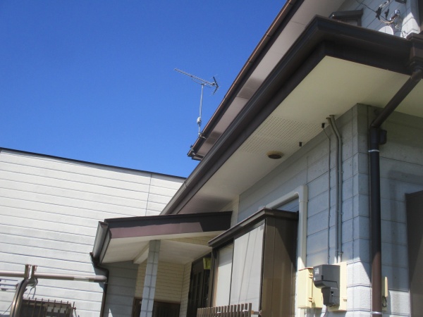 施工雨後の状態です