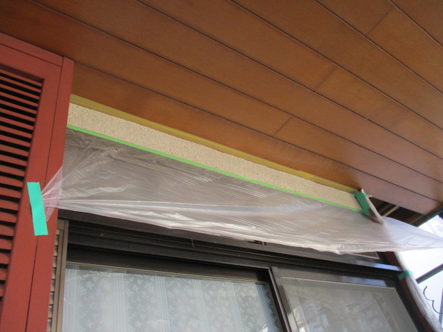 軒天を養生しました