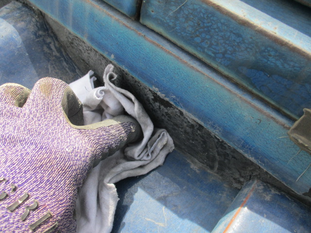 ウエスで拭き取りました