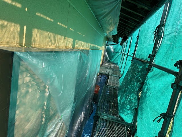 外壁の上塗り塗装終了です