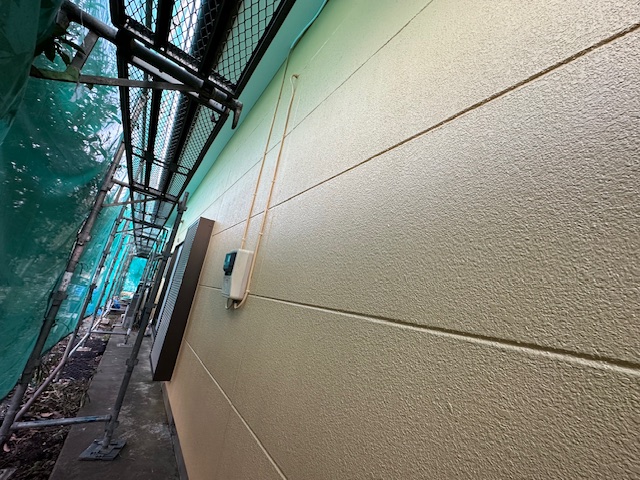 西面外壁の完工です