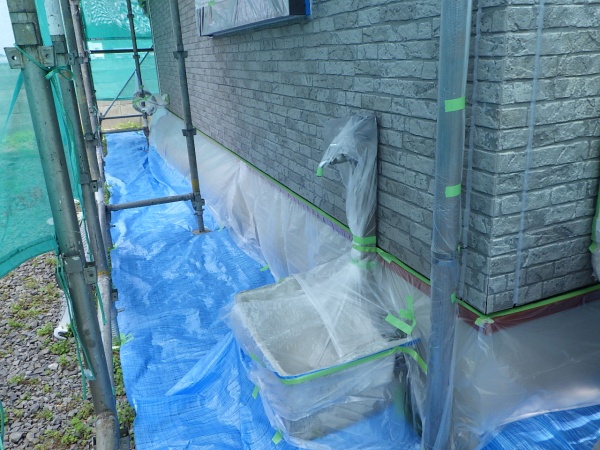 土間養生が終了しました