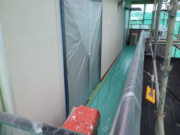 土間養生が終了しました