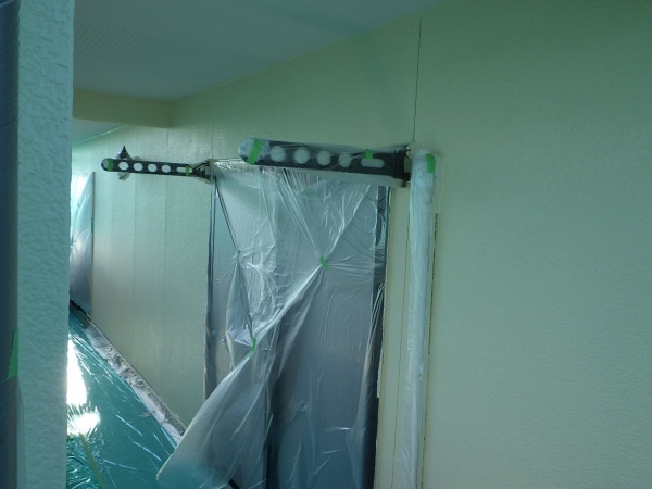 ２階部分の中塗りが終了しました