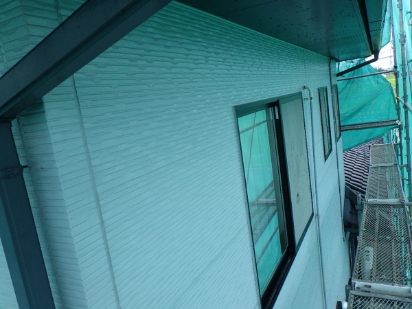 外壁の洗浄終了です