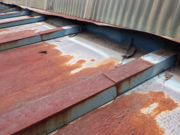 既存の壁水切りをカットしました