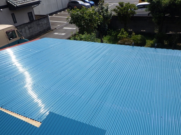 波板の貼り付けが終了しました