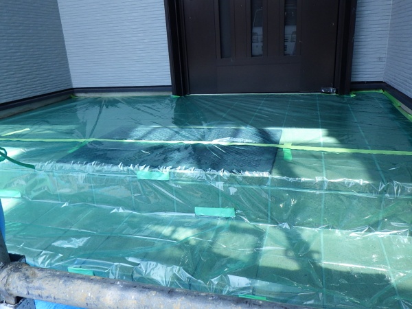 土間養生終了です