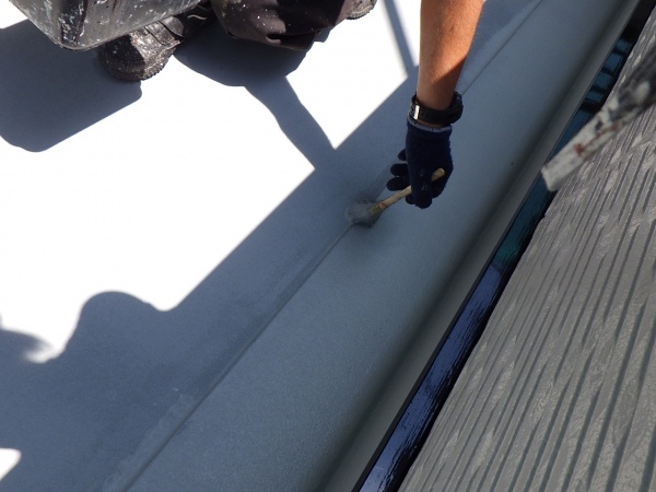 ベランダ床防水塗装トップ２回目です