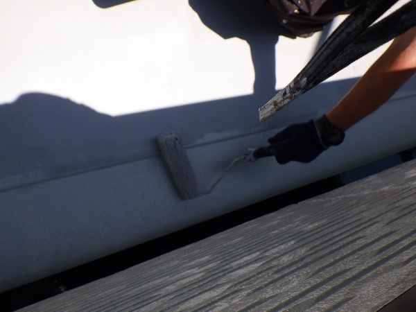 ベランダ床防水塗装トップ２回目です