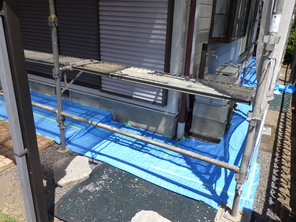 土間養生をしました