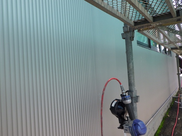 サイディングの貼り付け終了です