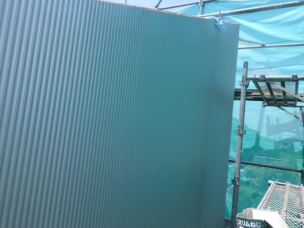 北面のサイディング取り付け終了です