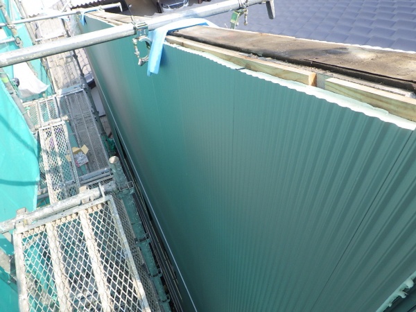 北面のサイディング取り付け終了です