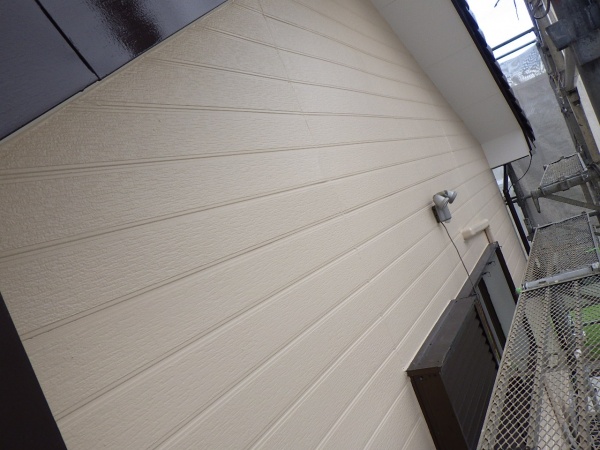 ２階外壁部の完工です