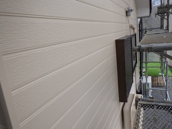 １階外壁部の完工です
