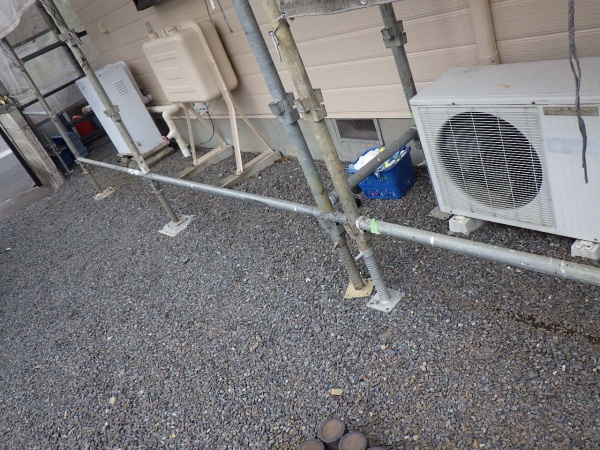 土間養生を剥がしました