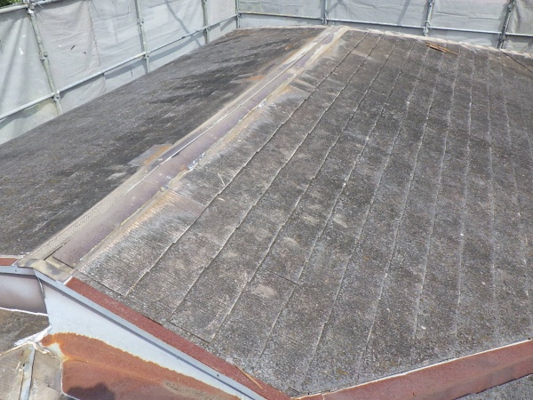 棟板金の撤去終了です