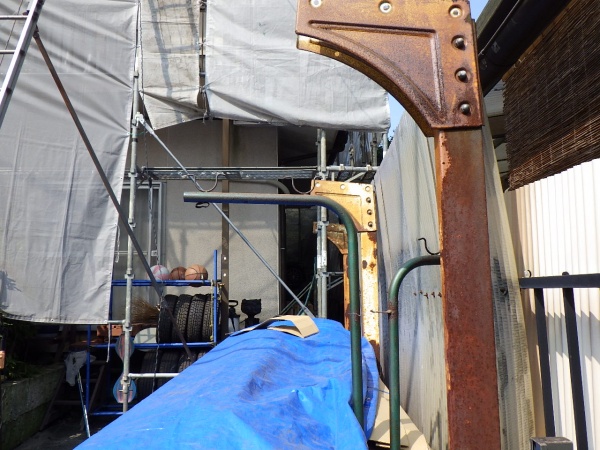 カーポート屋根の撤去が終了しました