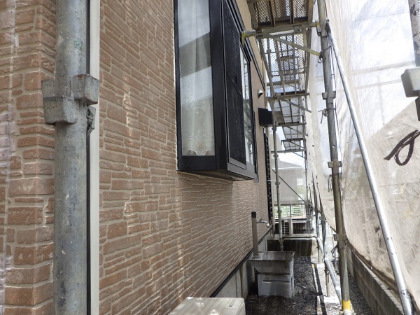 １階外壁の洗浄終了です