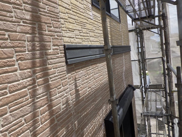 ２階外壁の洗浄終了です