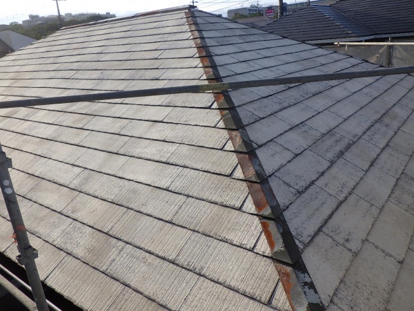 洗浄後の屋根の状態です