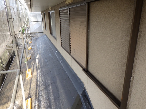 外壁の洗浄終了です