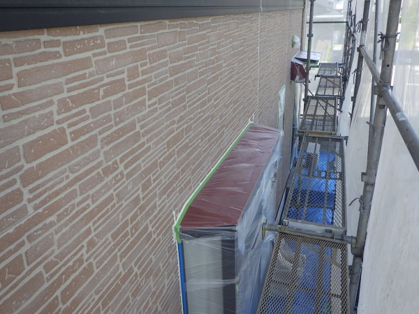 １階の窓養生が終了しました