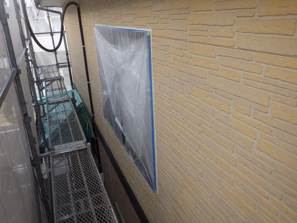 ２階の窓養生が終了しました