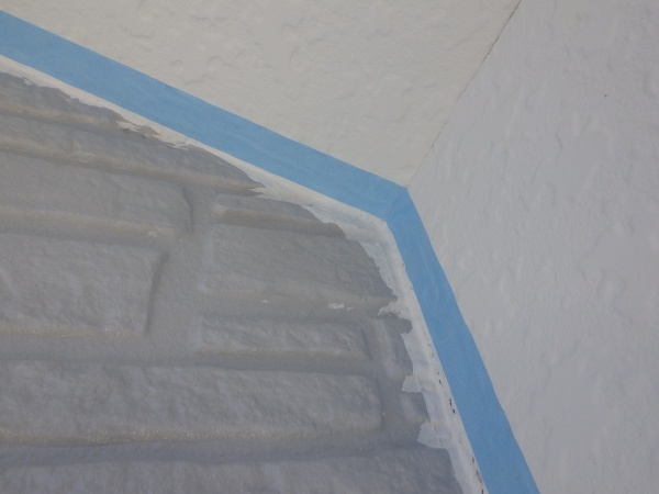 見切り用の養生をしました