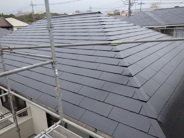 スレート屋根塗装の完工です