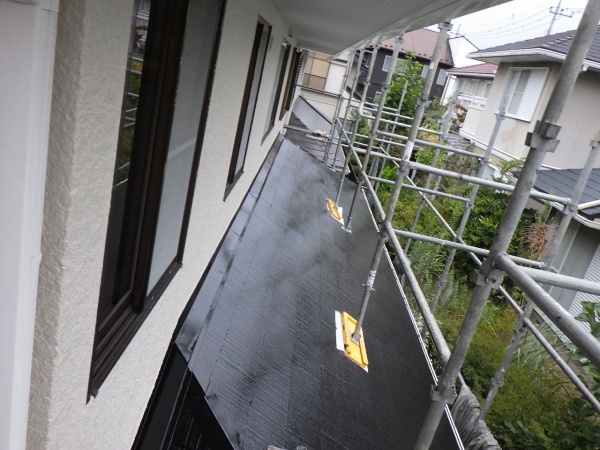 スレート屋根塗装の完工です