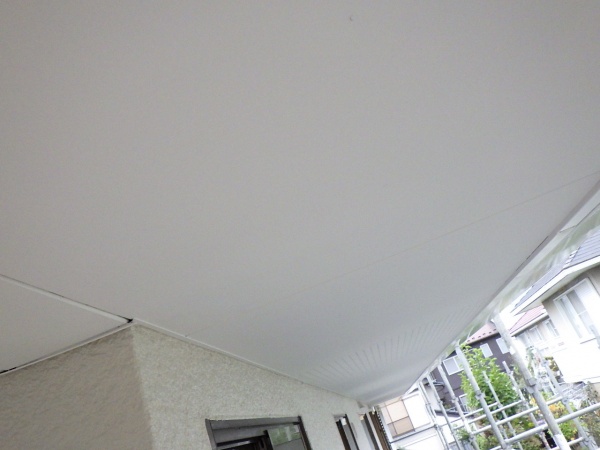 雨樋、軒天塗装の完工です