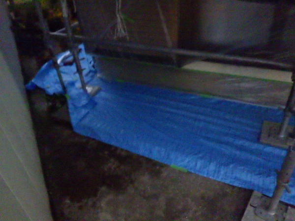 土間養生が終了しました