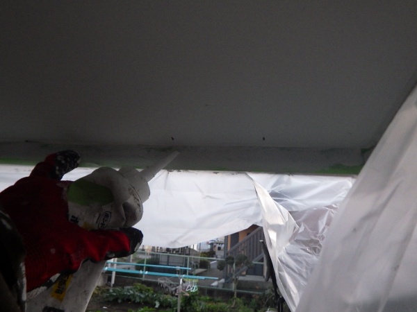 ステープルのシーリング中です