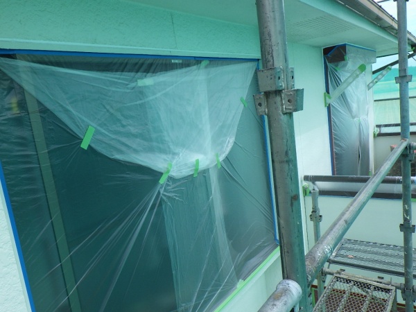 窓養生をしました