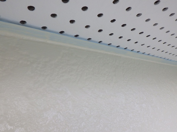 軒天との取り合い塗装終了です