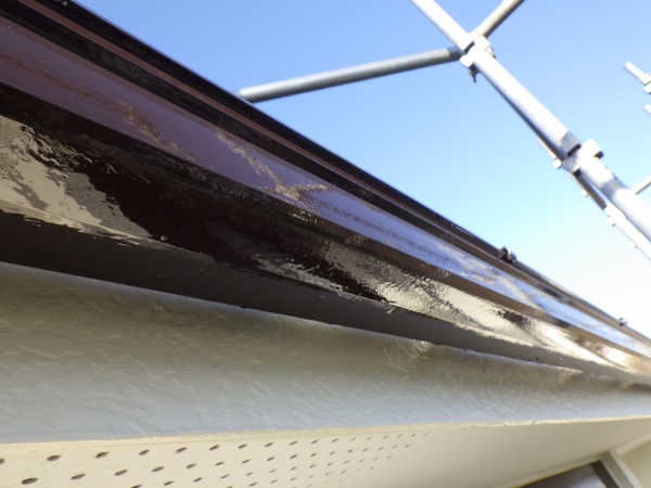 軒樋塗装の完工です