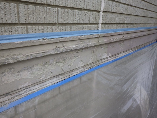 幕板塗装用の養生終了です