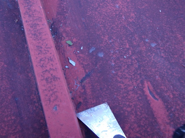 板金のケレン中です