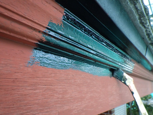 破風中塗り中です