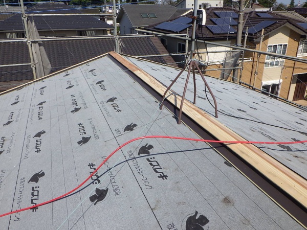 谷樋の取り付け終了です