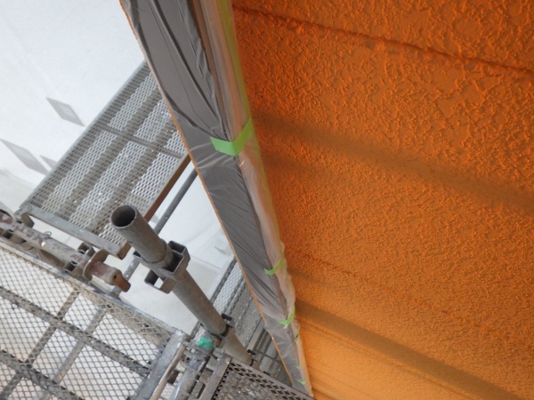 雨樋の養生終了です