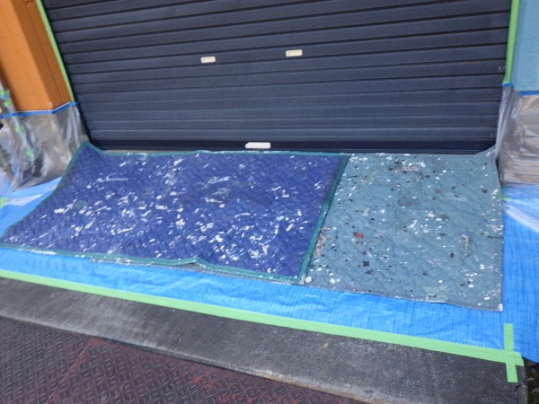 土間養生をしました