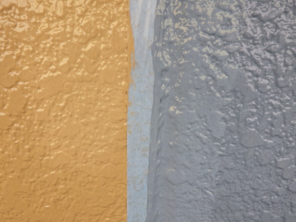 見切り塗装の上塗り終了です